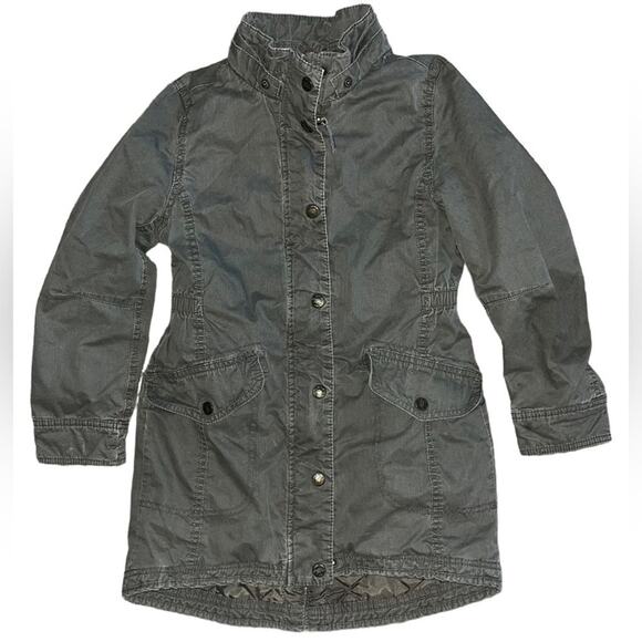 Label of Graded Goods Full Zip and Button Down Coat Girls Size 8-9 Army Green - Picture 1 of 6